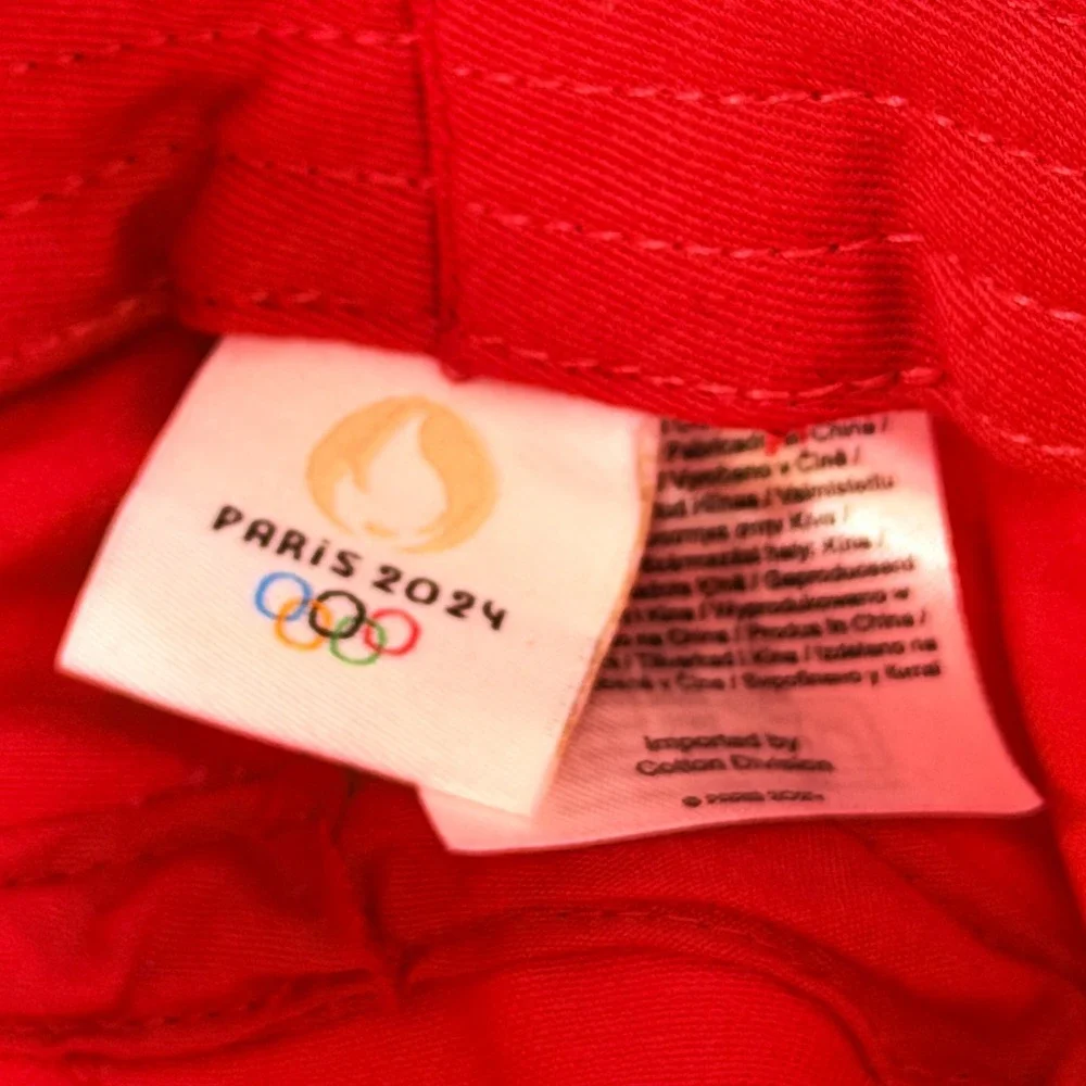 Paris 2024 Olympic Mascot Phryge Red Bucket Hat Youth NWT Embroidered Official
